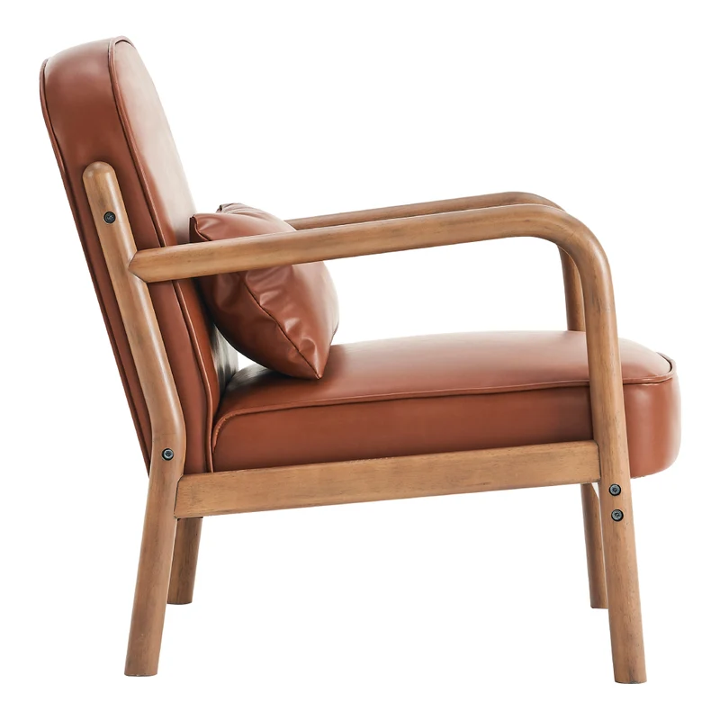 Chaise d'appoint aspect cuir ou en tissu - Fani