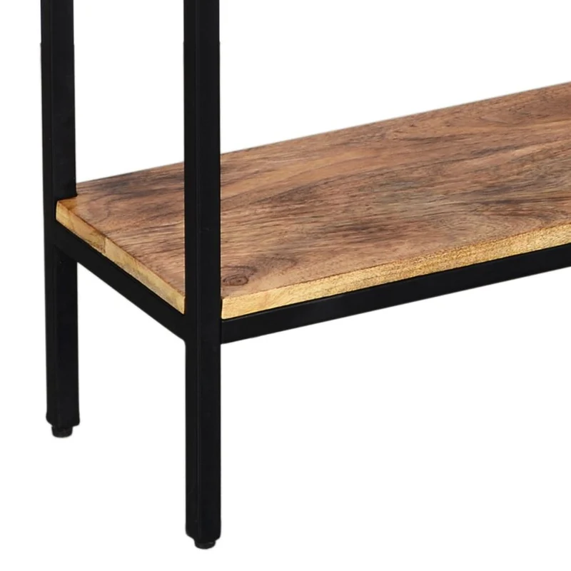 Table console en bois de manguier et métal noir - Ojas