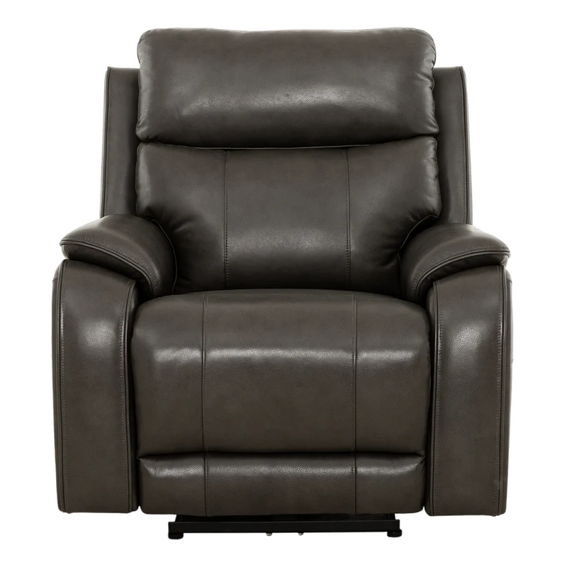 Fauteuil inclinable motorisé en cuir gris anthracite - Brindle