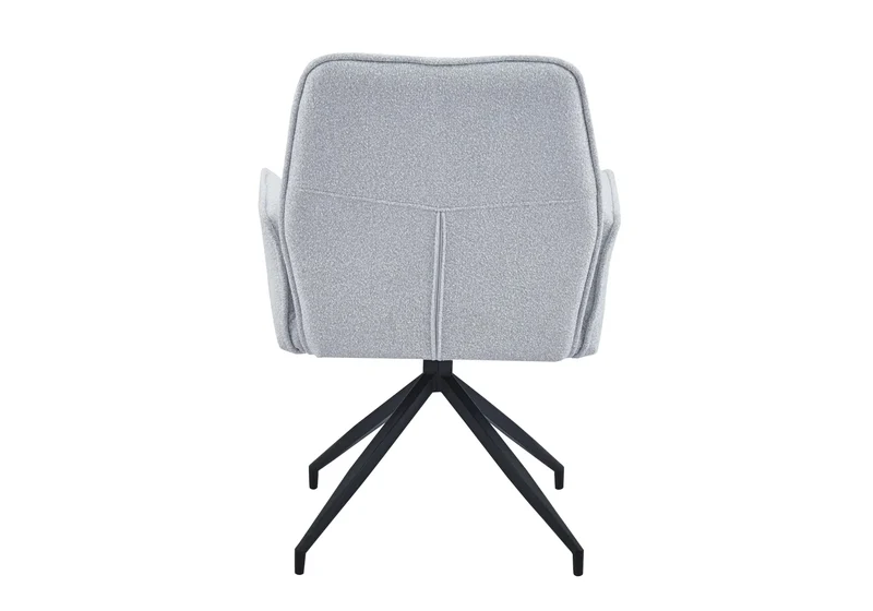 Fauteuils de table en tweed gris pivotants - Maty x2