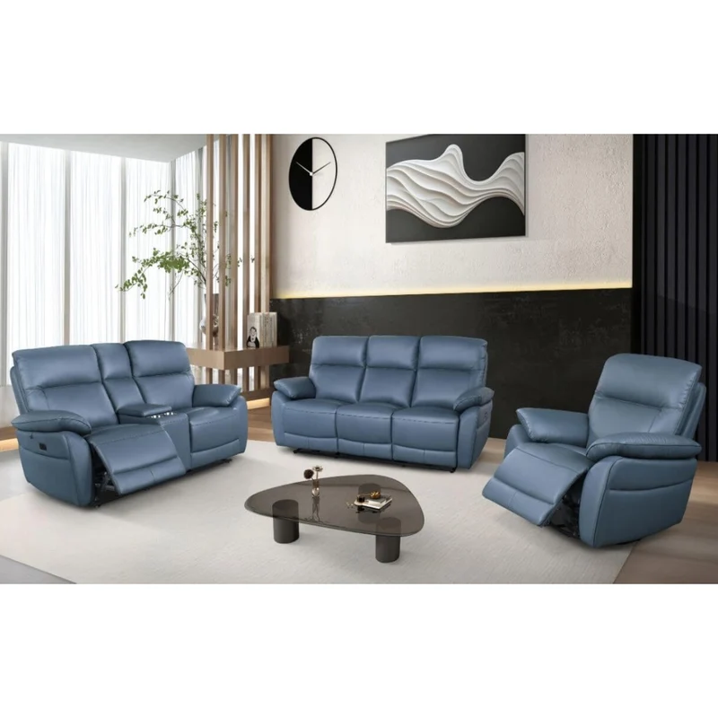 Fauteuil inclinable motorisé en cuir - Oakland