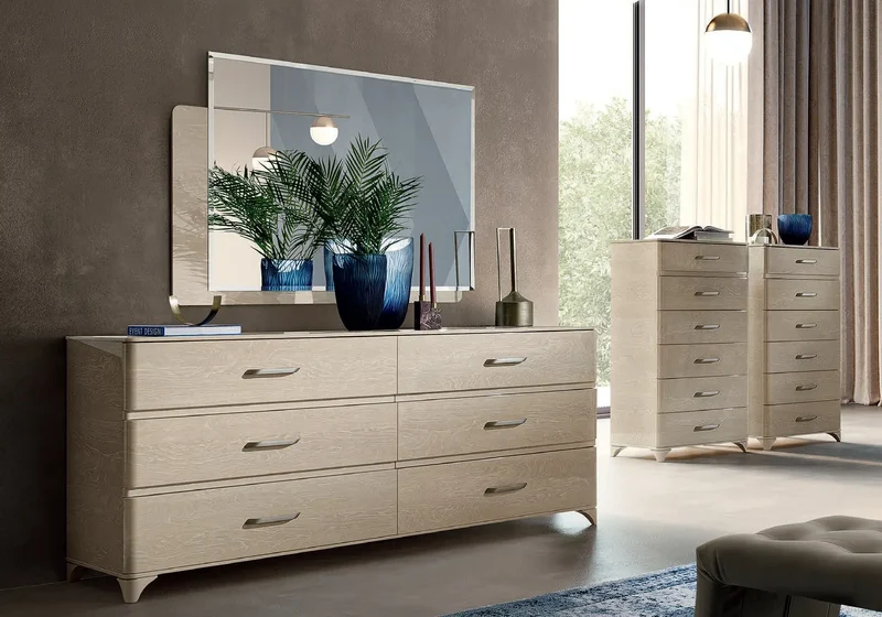 Chambre complète capitonné sable LOLY