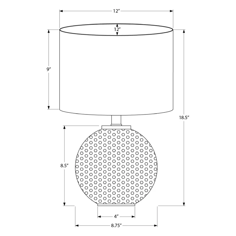 Lampe de table en résine grise texturée 19 po - I 9653