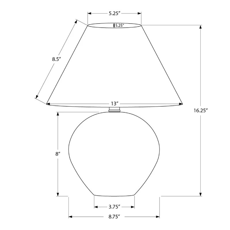 Lampe de table en céramique beige pâle 16 po - I 9631