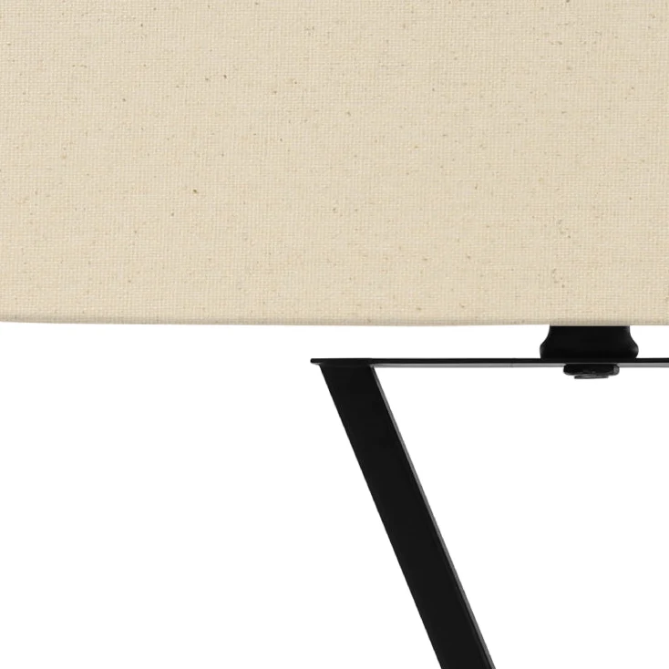Lampe de table en métal noir avec port USB intégré 25 po - I 9638