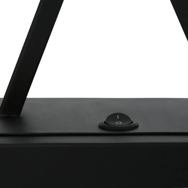 Lampe de table en métal noir avec port USB intégré 25 po - I 9638