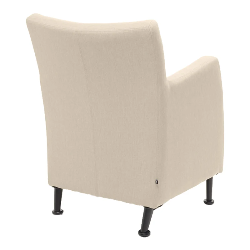 Fauteuil d'appoint rembourré en tissu beige - Germain
