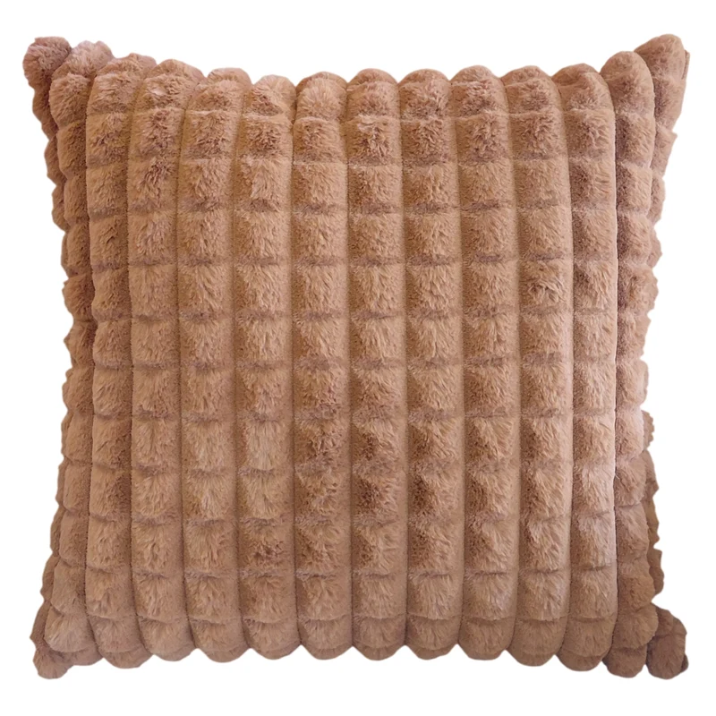 Coussin 20 x 20 po en fausse fourrure - Santi
