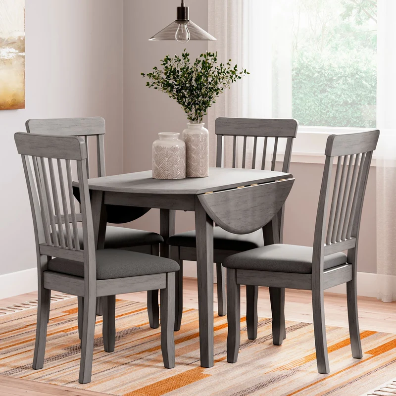 Ensemble de salle à manger avec 4 chaises d'une assise rembourrée - Shullden