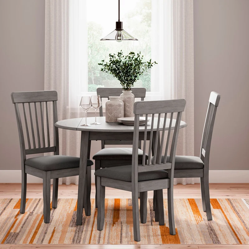 Ensemble de salle à manger avec 4 chaises d'une assise rembourrée - Shullden