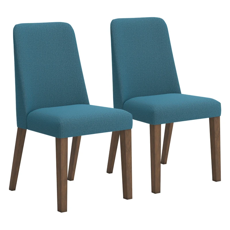 Ensemble de 2 chaises de salle à manger rembourrées en tissu - Lyncott