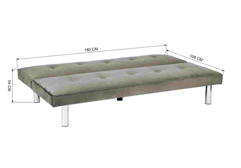 Banc convertible taupe chromé - Antha