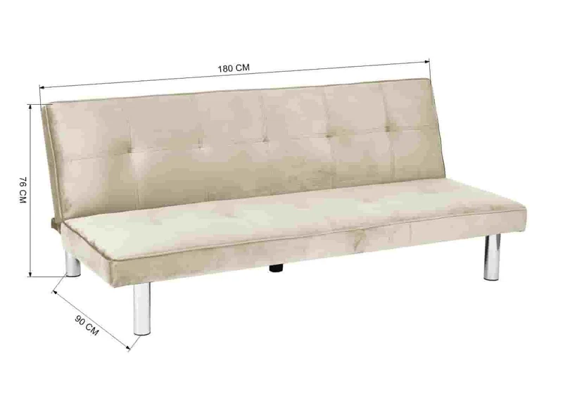 Banc convertible latte chromé - Antha