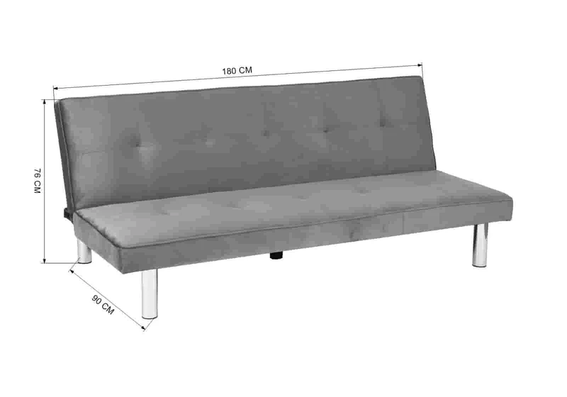 Banc convertible chromé anthracite - Antha