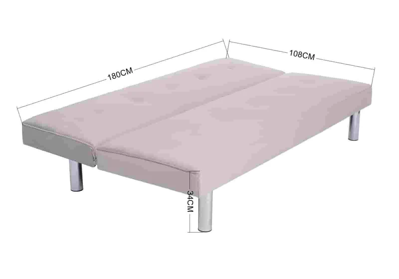 Banc convertible gris chromé - Antha