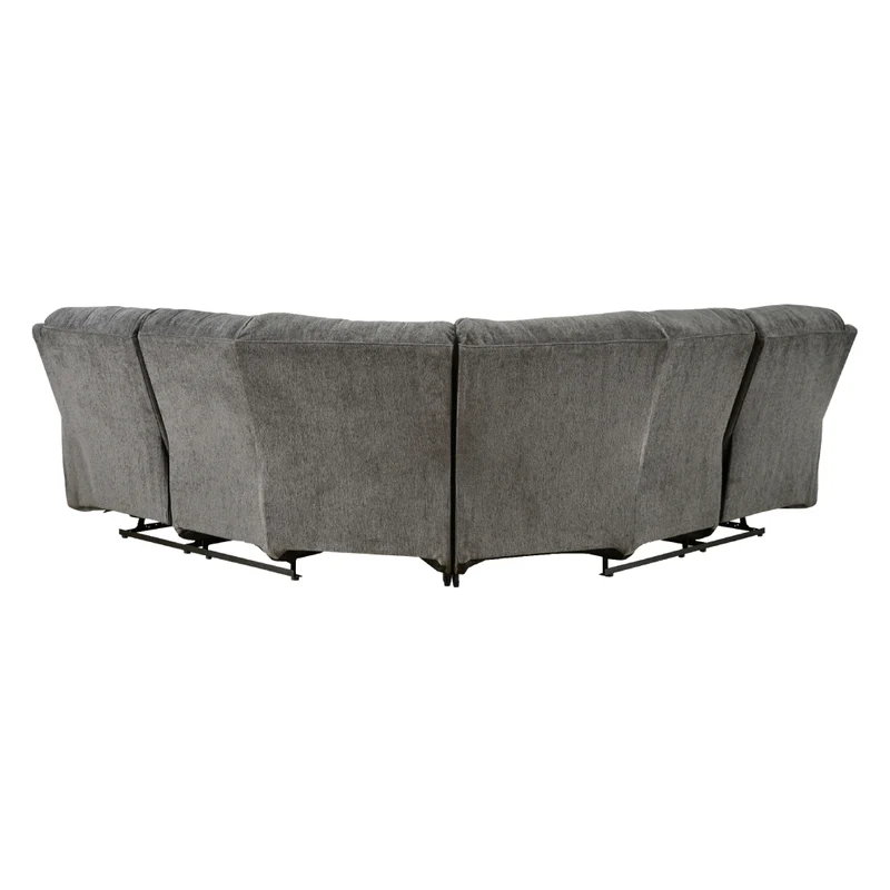 Sectionnel inclinable 2 pièces en tissu gris étain - Museum