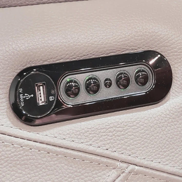 Causeuse inclinable motorisée en cuir crème - MU-A6234-PR