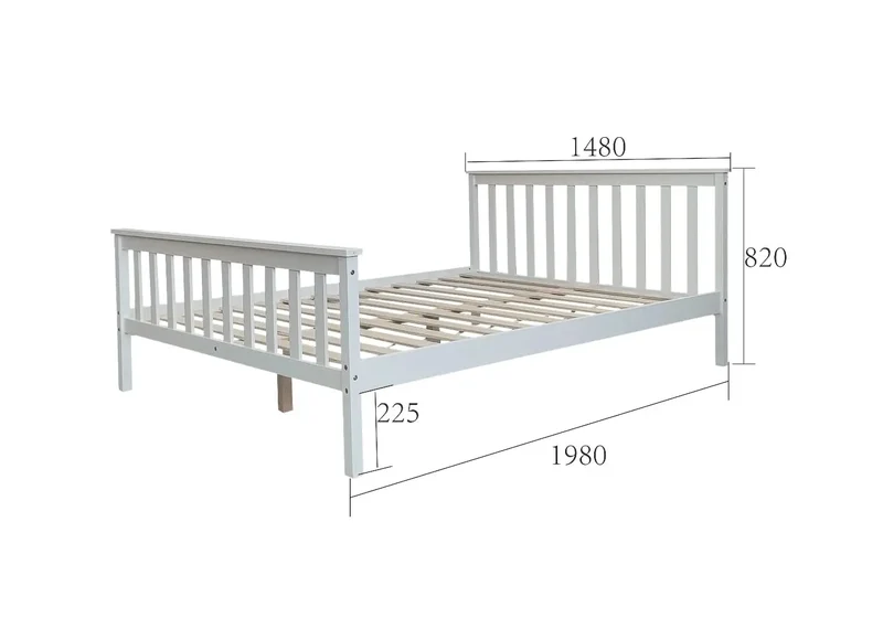 Lit en bois blanc - Alix