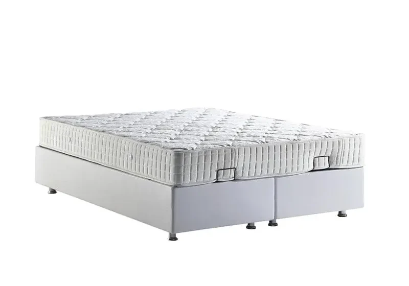 Sommier lit coffre rangement blanc SMART