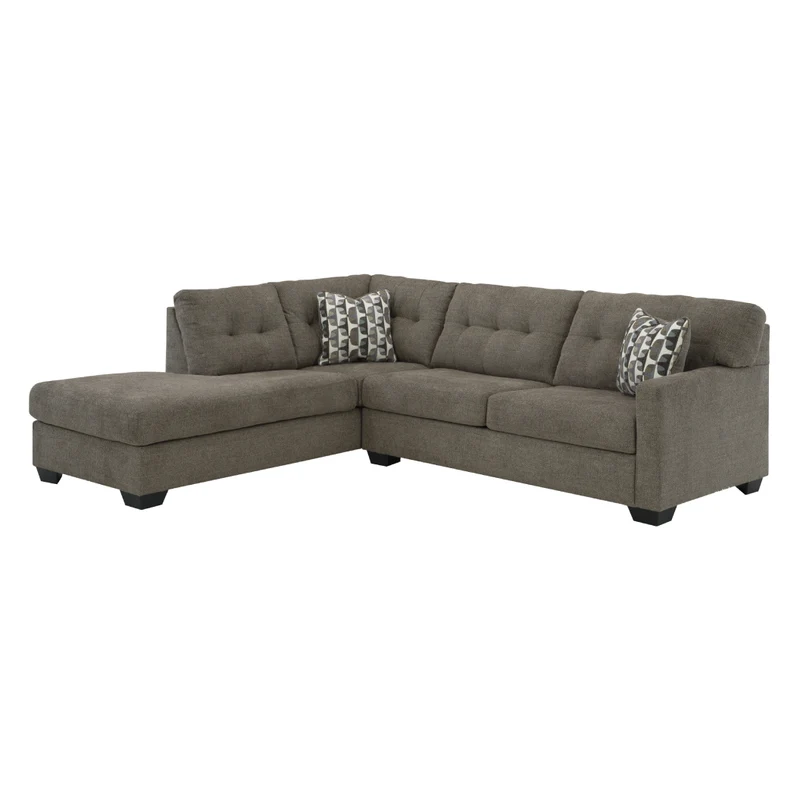 Sectionnel 2 pièces surdimensionné en tissu avec chaise longue - Mahoney