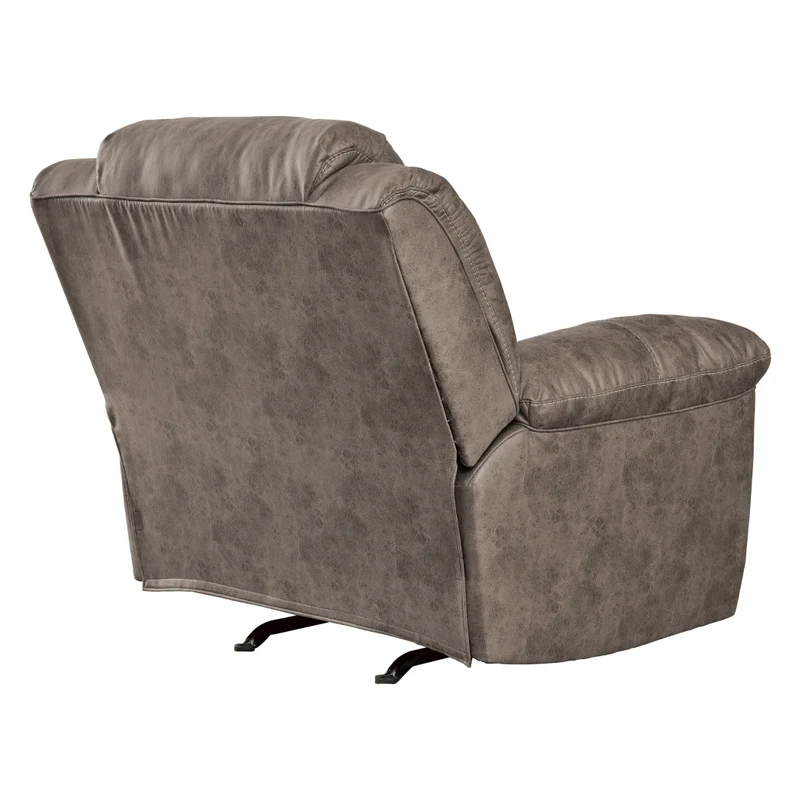 Fauteuil berçant et inclinable motorisé aspect cuir - Stoneland