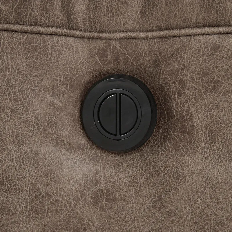 Fauteuil berçant et inclinable motorisé aspect cuir - Stoneland