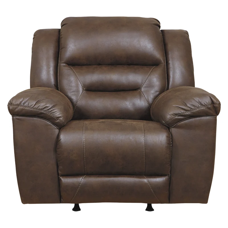 Fauteuil berçant et inclinable aspect cuir - Stoneland