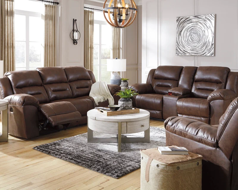 Fauteuil berçant et inclinable aspect cuir - Stoneland