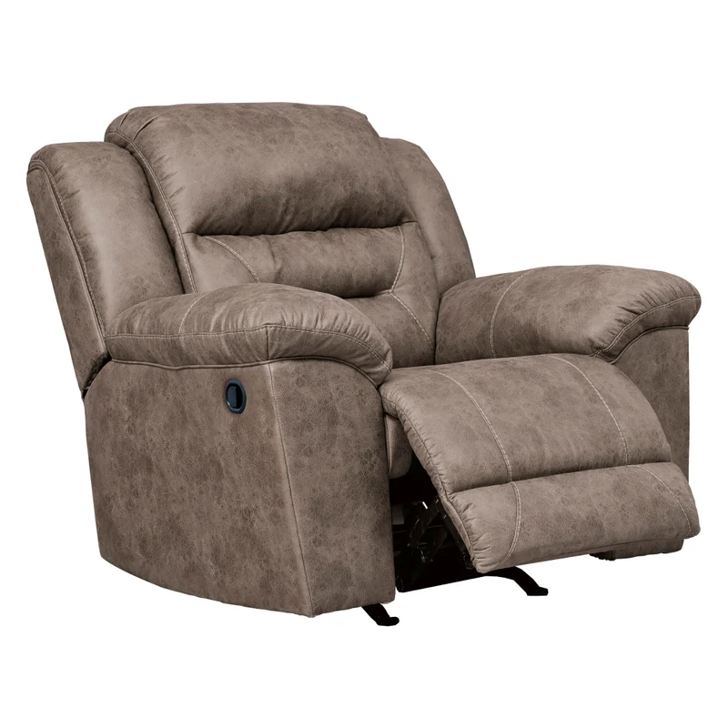 Fauteuil berçant et inclinable aspect cuir - Stoneland