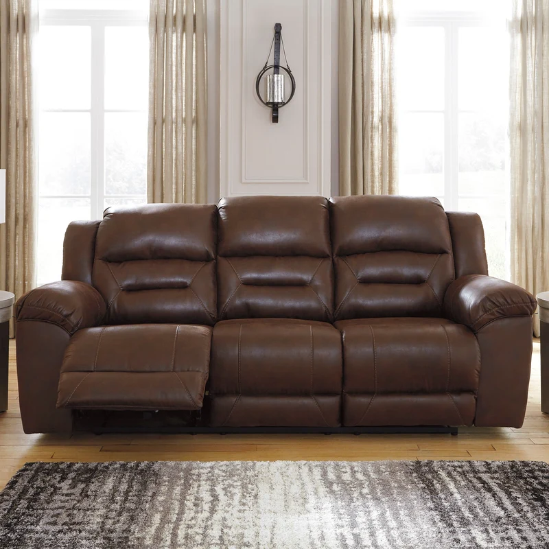 Sofa inclinable aspect cuir - Stoneland