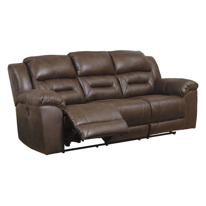 Sofa inclinable motorisé aspect cuir - Stoneland