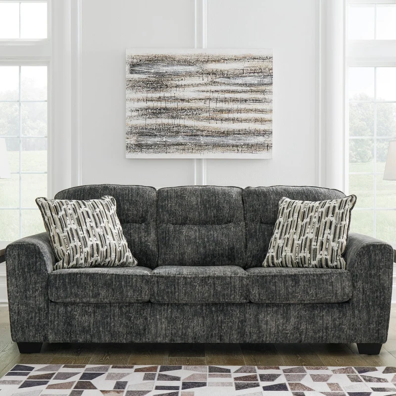 Sofa en tissu avec coussins - Lonoke
