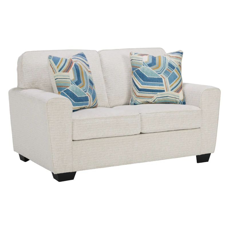 Causeuse en tissu texturé avec coussins - Cashton