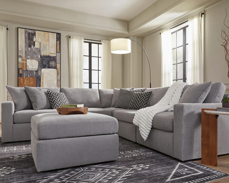 Ottoman surdimensionné en tissu - Modmax