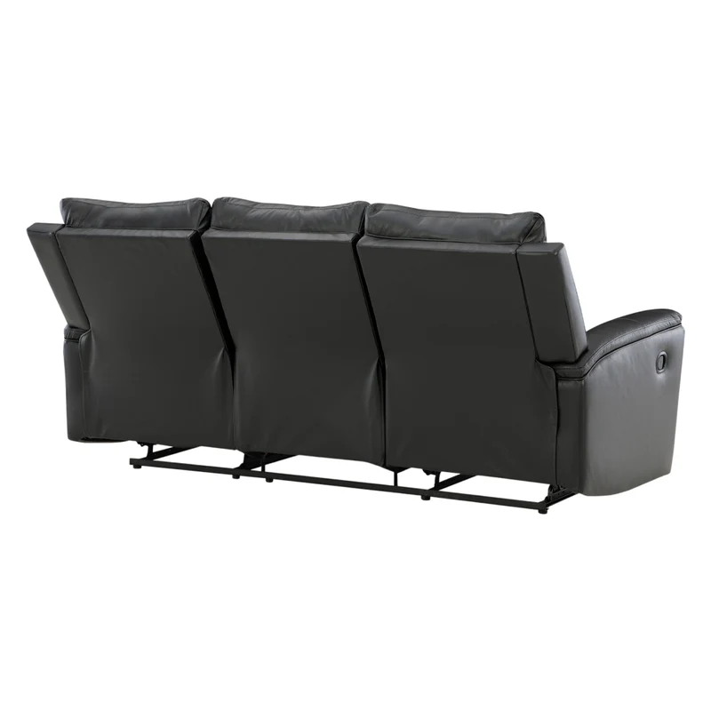 Sofa inclinable aspect cuir noir - Glossmore