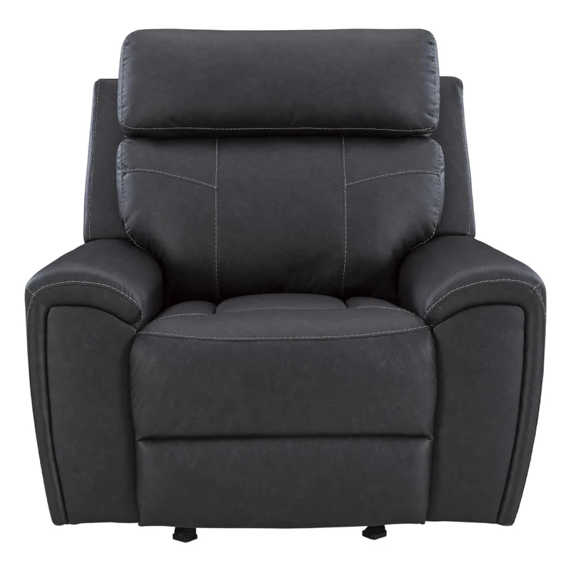 Fauteuil inclinable aspect cuir noir - Montacute