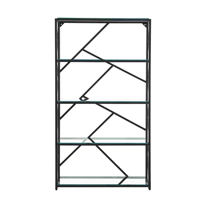 Étagère bibliothèque noir en verre - Ilea