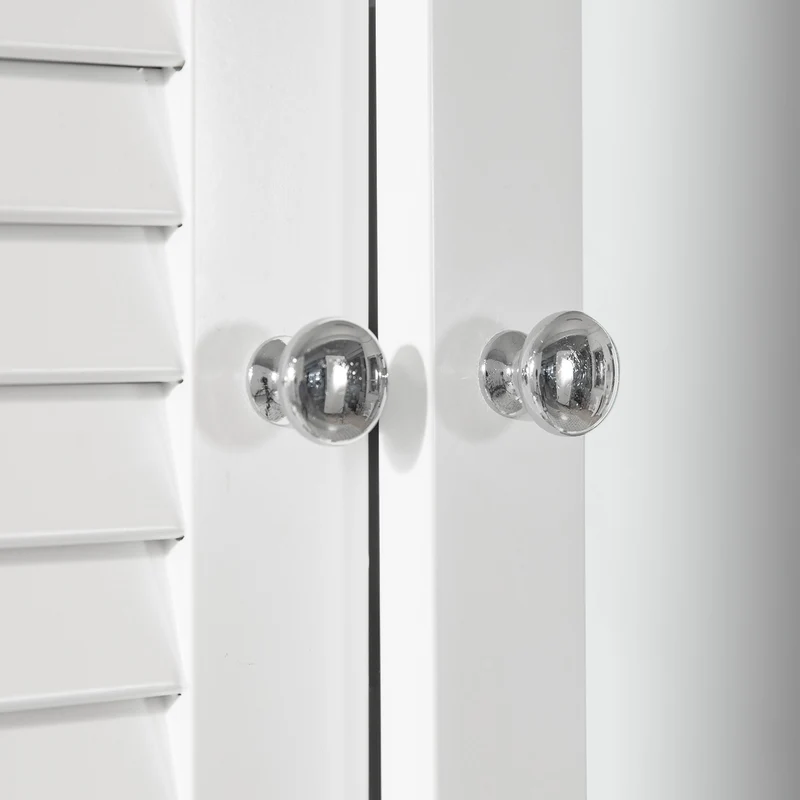 SoBuy BZR55-W Armoire Miroir Meuble Haut de Salle de Bain Armoire Suspendue avec Porte Miroir Commode Meuble de Rangem