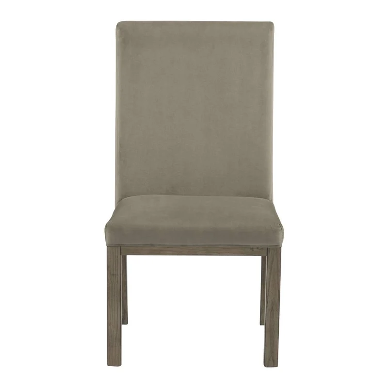 Ensemble de 2 chaises de salle à manger rembourrées en tissu brun clair - Chrestner