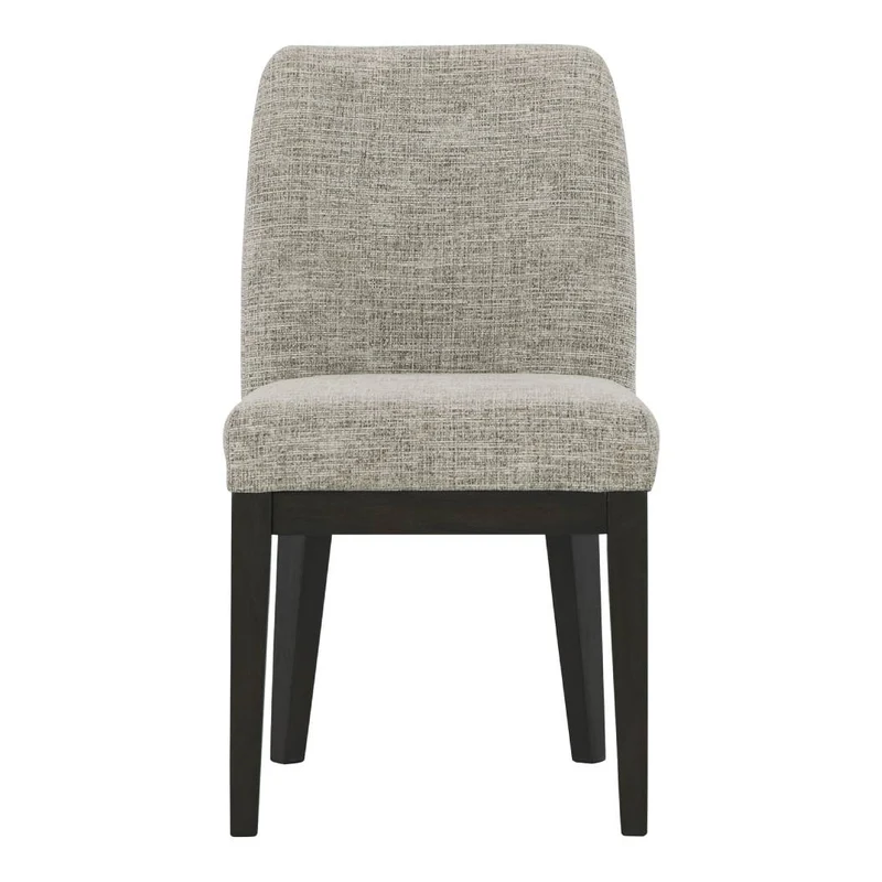 Ensemble de 2 chaises de salle à manger rembourrées en tissu beige - Burkhaus