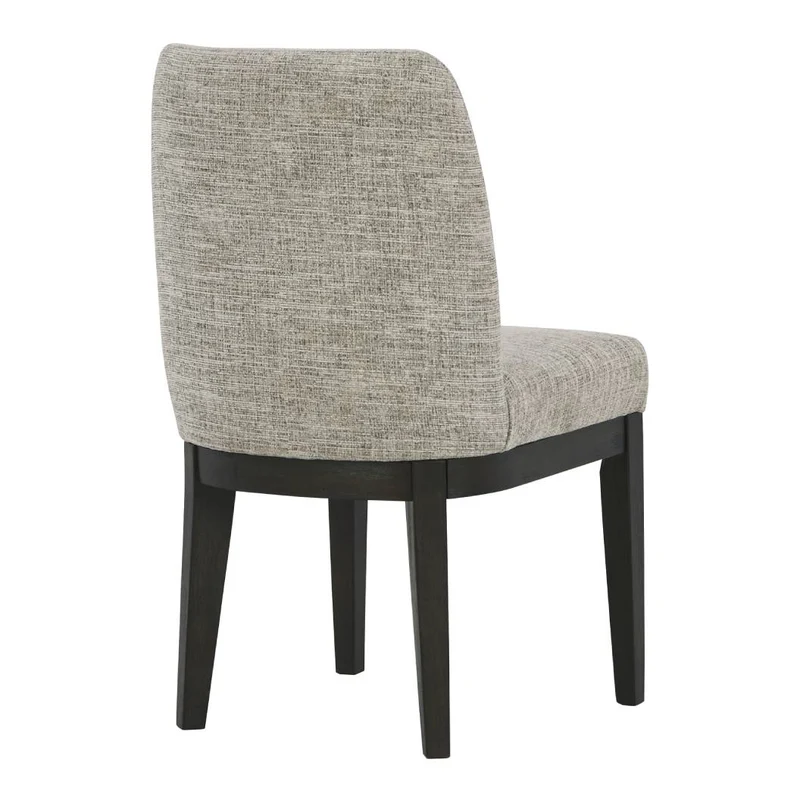 Ensemble de 2 chaises de salle à manger rembourrées en tissu beige - Burkhaus