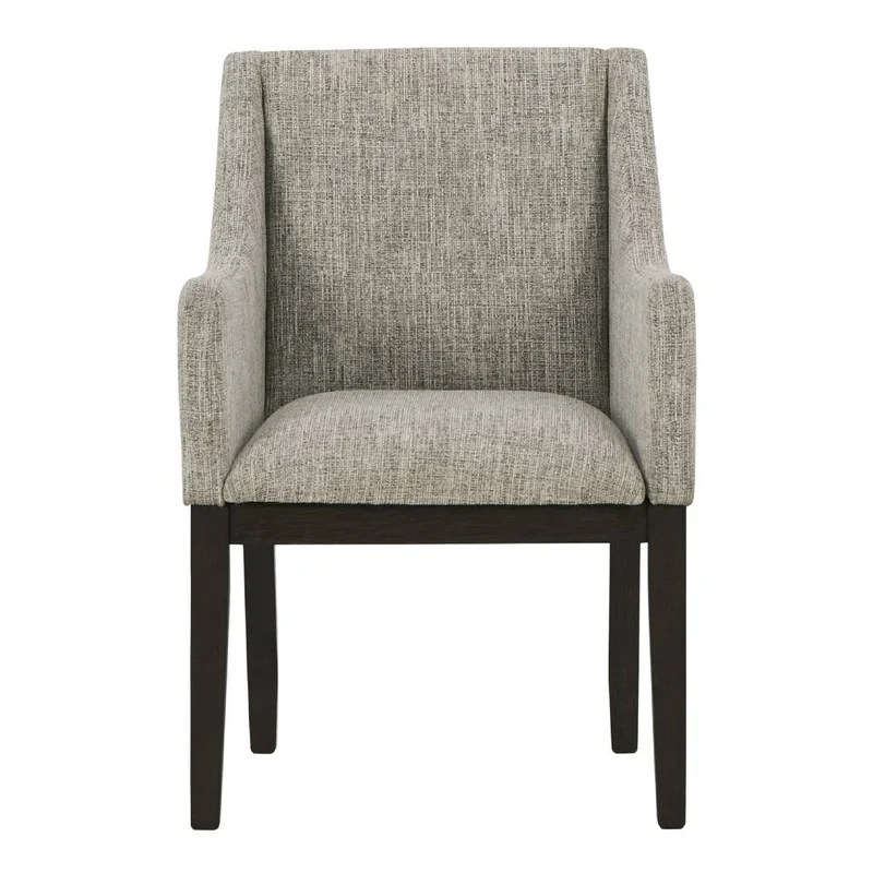 Ensemble de 2 chaises de salle à manger rembourrées en tissu beige - Burkhaus