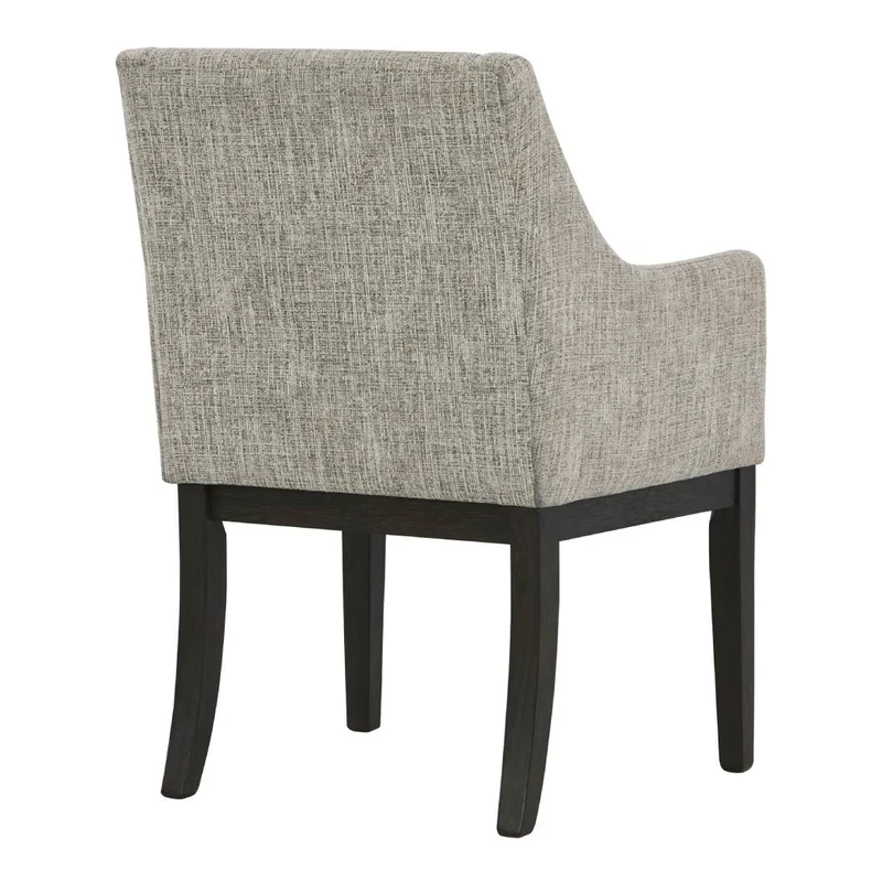 Ensemble de 2 chaises de salle à manger rembourrées en tissu beige - Burkhaus