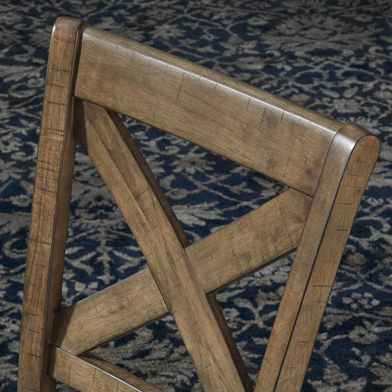 Ensemble de 2 chaises de salle à manger en bois avec assise rembourrée - Moriville