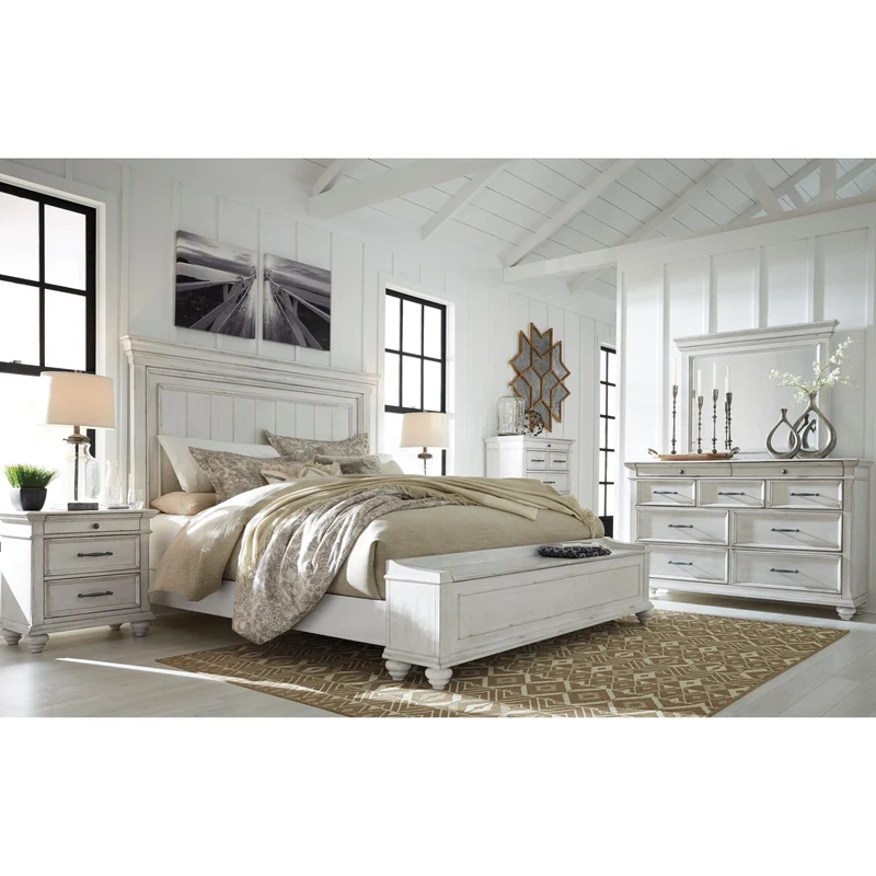 Mobilier de chambre à coucher 5 pièces Grand lit - Kanwyn