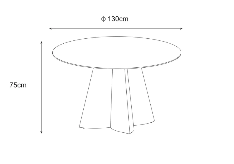Table à manger ronde dorée marbre blanc - Axel