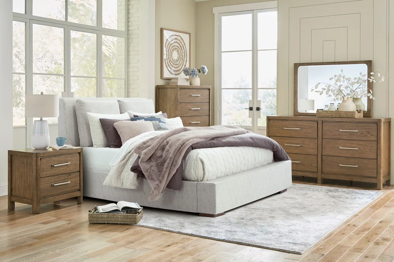 Mobilier de chambre à coucher 5 pièces Grand lit - Cabalynn Dressoni