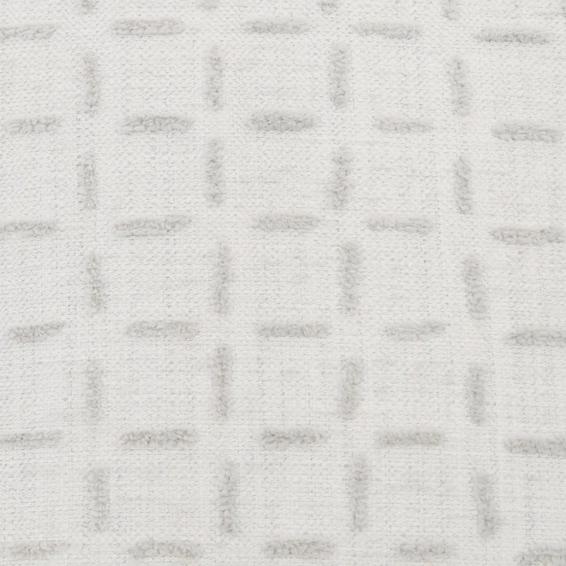Sectionnel 3 pièces en velours côtelé blanc avec coussins - Stupendous