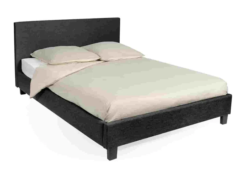 Lit double tissu noir - Soft
