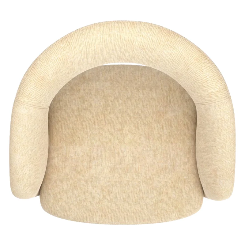 Chaise d'appoint pivotante en tissu chenille texturé - Santo